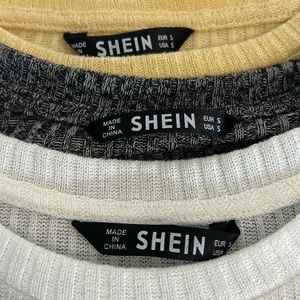 SHEIN pack of three basic topes